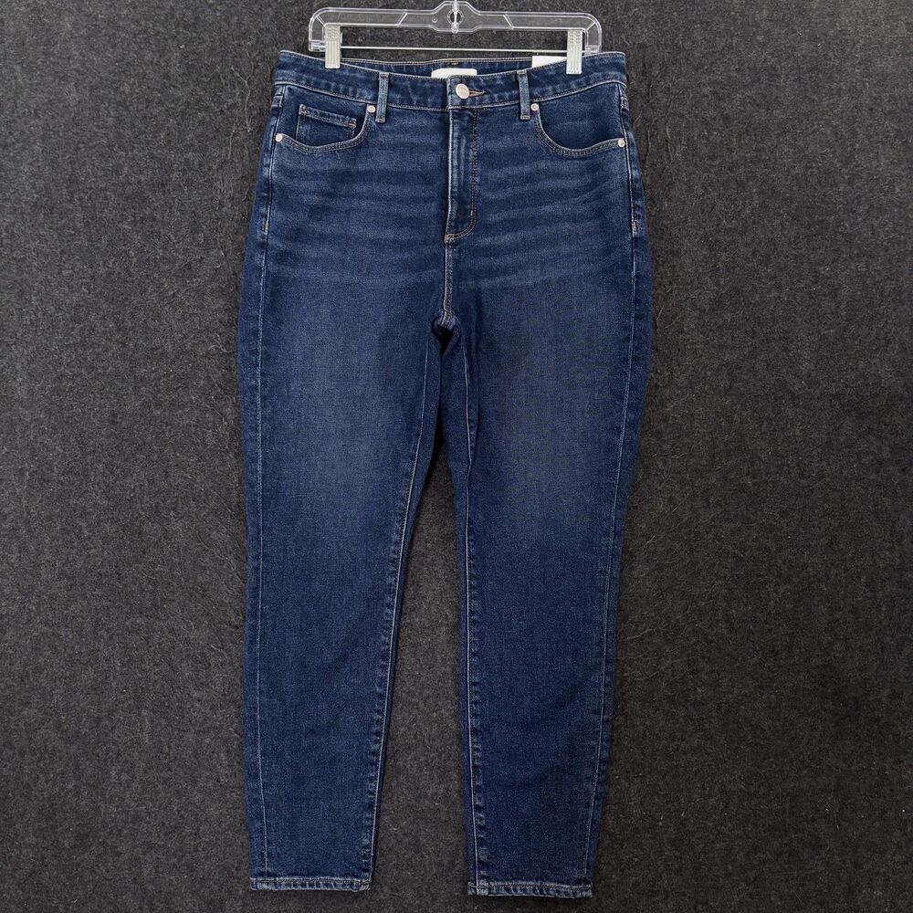LOFT Curvy High Waist Skinny Ankle Jeans Women's 10 Blue Medium Stretch Denim